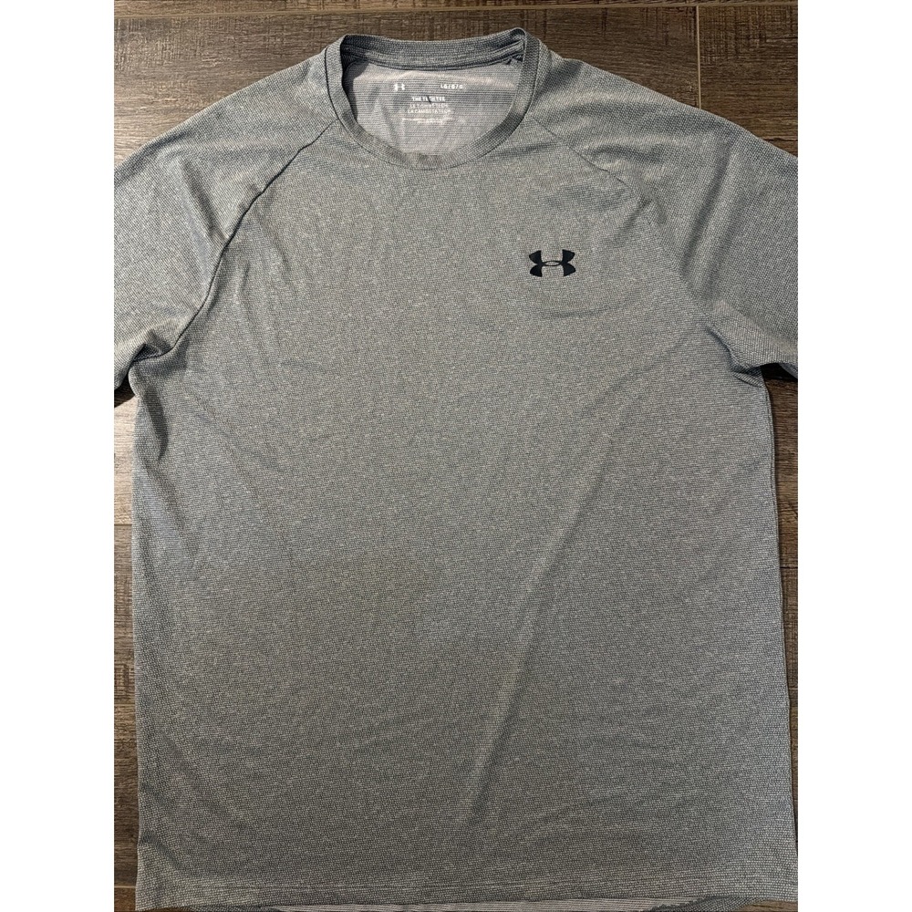Under Amour The Tech Tee Mens Large L Tee Short Sleeve Shirt Gray UA Performance
